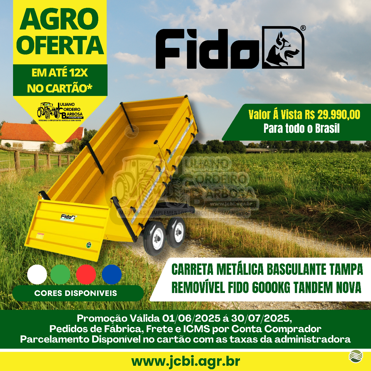IMPLEMENTOS AGRICOLAS CARRETA AGRÍCOLA CARRETA BASCULANTE JCBi Máquinas e Implementos Agrícolas MARACAJU MATO GROSSO DO SUL MS